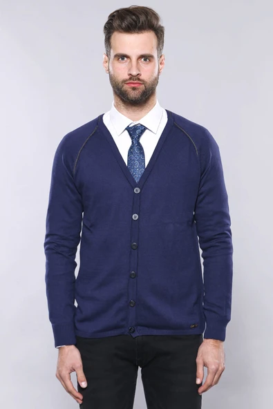 Lacivert Pamuk Hırka - Wessi ürün görseli 1