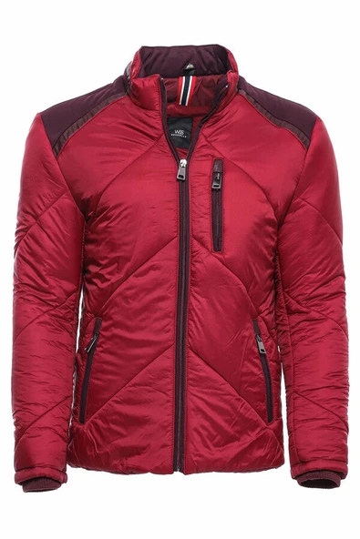 Şişme Kapitone Kırmızı Mont - Wessi ürün görseli 1