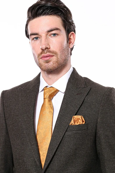 Sivri Yaka Tek Düğme Haki Slim Fit Ceket | Wessi - Resim 2