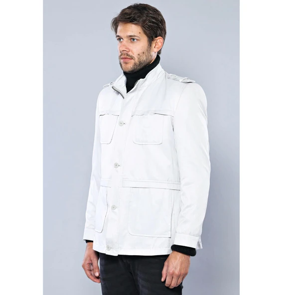 Pamuk Krem Trençkot - Wessi - Resim 4