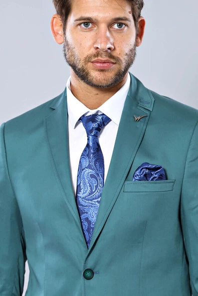 Acun Yaka Pamuk Yeşil Ceket - Wessi - Resim 3