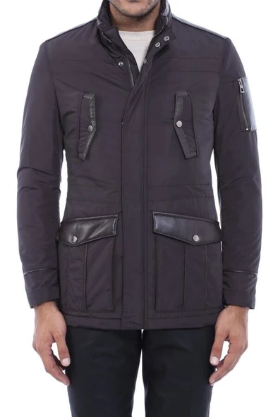 Kol Deri Cepli Koyu Kahve Mont - Wessi - Resim 6