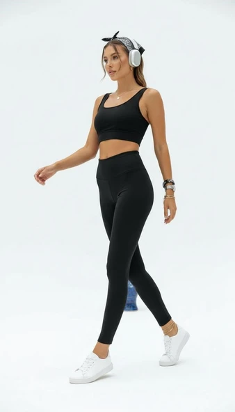 Bilek hizasında yüksek belli comfortlux   tayt - Resim 6