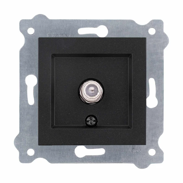 EXEN KAREL M.SİYAH UYDU PRİZİ (F KONNEKTÖR) (MKZ) ürün görseli 1