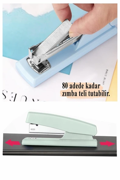 PTTAVM: Açık Yeşil Zımba Makinesi No:10 ve Delgeç 1 Adet Küçük