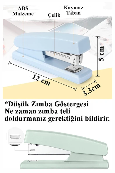 PTTAVM: Açık Yeşil Zımba Makinesi No:10 ve Delgeç 1 Adet Küçük