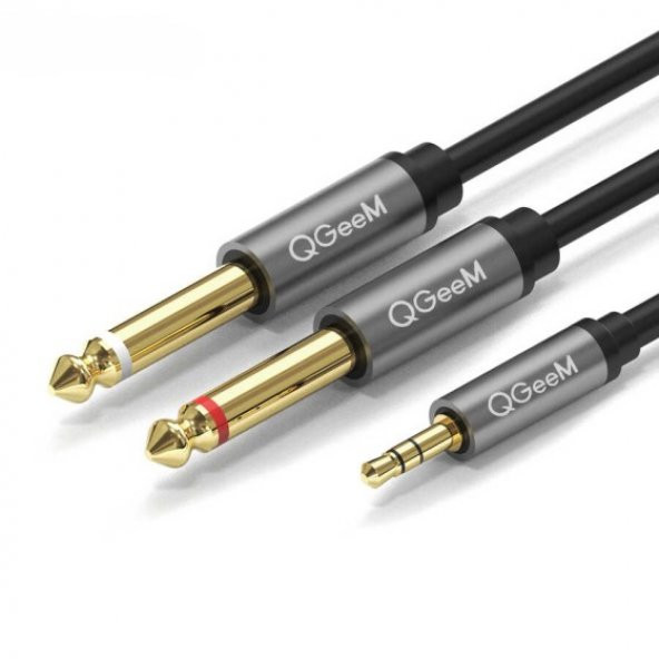 3.5mm To 6.35mm Aux Audio Kablo 1.5M QG-AU01