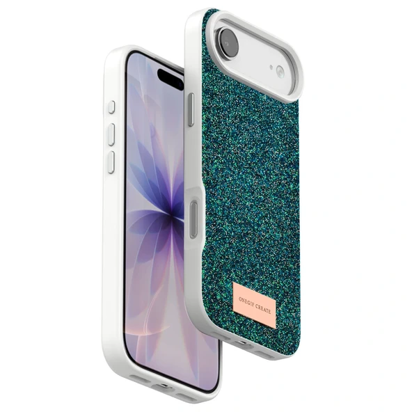 Onegif Apple İphone 17 Air Bright Simli Kapak - Koyu Yeşil ürün görseli 1