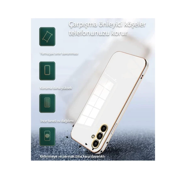 Samsung Galaxy S24 Fe Kılıf Volet Silikon - Açık Yeşil - Resim 4