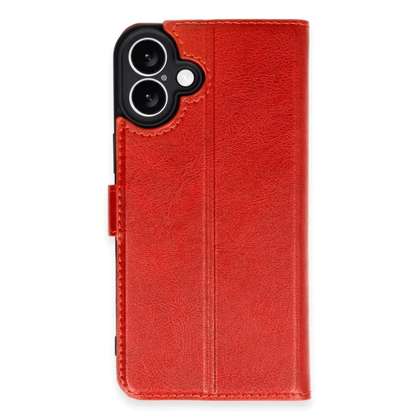 İphone 16 Kılıf Trend S Plus Kapaklı Kılıf - Kırmızı ürün görseli 1