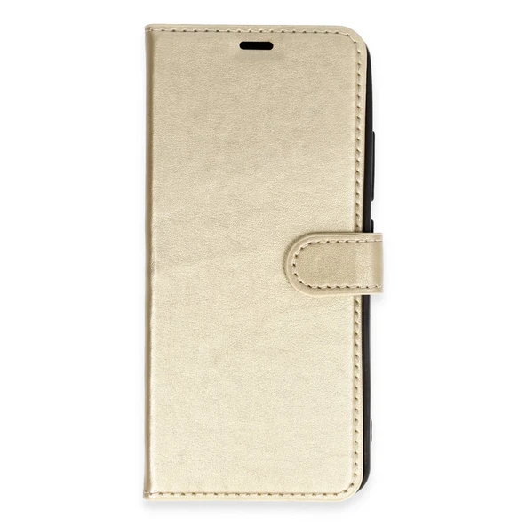 Oppo A58 Kılıf Trend S Plus Kapaklı Kılıf - Gold - Resim 2