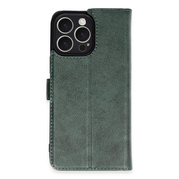 İphone 16 Pro Max Kılıf Trend S Plus Kapaklı Kılıf - Yeşil ürün görseli 1