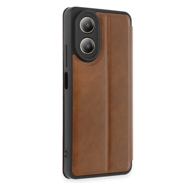 Oppo A38 Kılıf Flip Cover - Taba - Resim 2