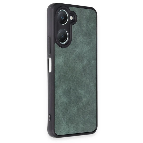 Vivo Y18 Kılıf Aras Deri Kapak - Koyu Yeşil - Resim 3