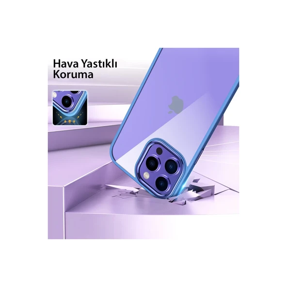 İphone 13 Pro Max Kılıf Power Silikon - Mor - Resim 5