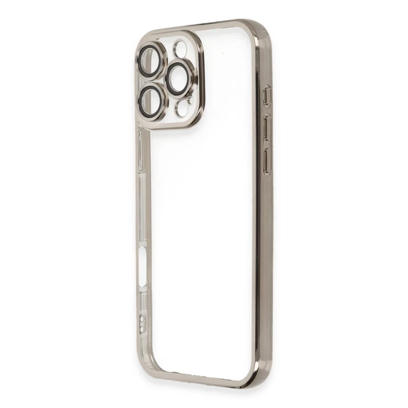 İphone 16 Pro Max Kılıf Razer Lensli Silikon - Titanyum Gri - Resim 2