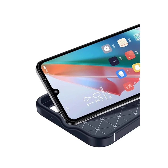 Realme 12 Lite Kılıf Auto Focus Karbon Kapak - Lacivert - Resim 2