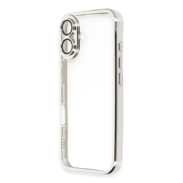 İphone 16 Kılıf Razer Lensli Silikon - Gümüş - Resim 2