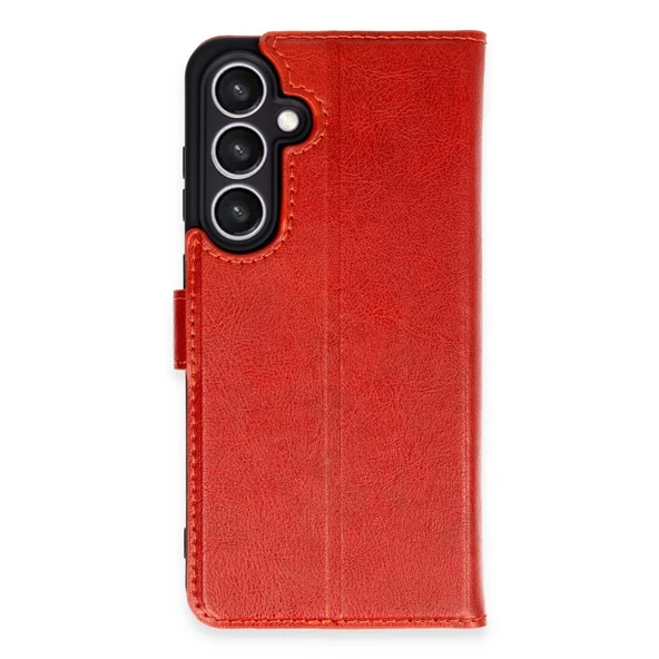 Samsung Galaxy S24 Fe Kılıf Trend S Plus Kapaklı Kılıf - Kırmızı ürün görseli 1