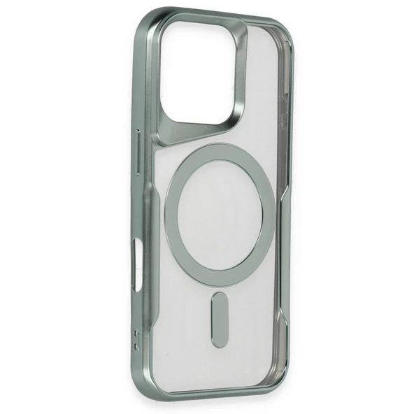 İphone 16 Pro Max Kılıf Boyi Magsafe Silikon Kapak - Lacivert - Resim 2