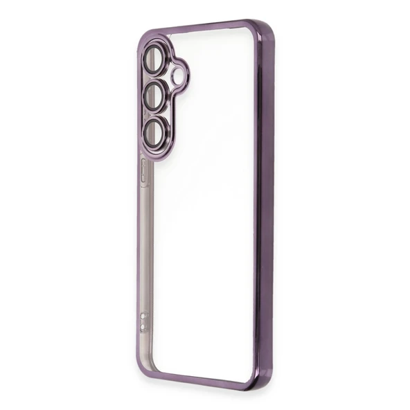 Samsung Galaxy S24 Fe Kılıf Razer Lensli Silikon - Mor - Resim 2