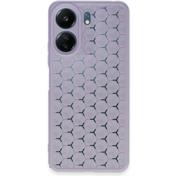 Xiaomi Redmi 13c Kılıf Petek Silikon Kapak - Lila ürün görseli 1