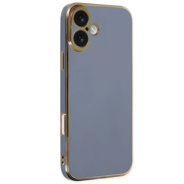 İphone 16 Kılıf Volet Silikon - Mavi ürün görseli 1