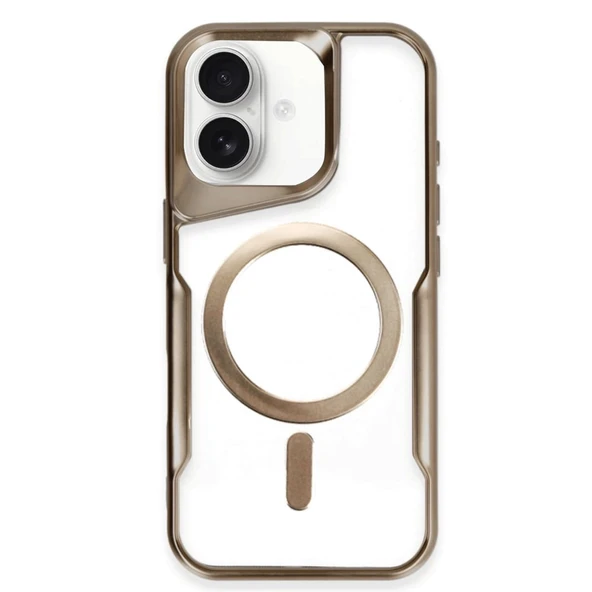 İphone 16 Kılıf Boyi Magsafe Silikon Kapak - Kahverengi ürün görseli 1