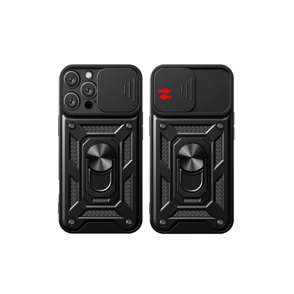 İphone 16 Pro Kılıf Pars Lens Yüzüklü Silikon - Yeşil - Resim 2