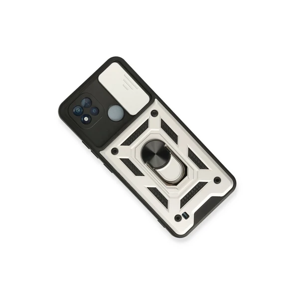 Realme C11 2021 Kılıf Pars Lens Yüzüklü Silikon - Gümüş - Resim 2