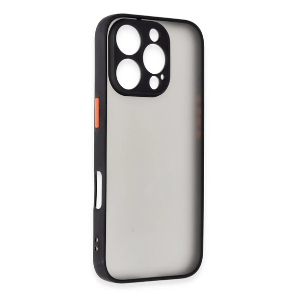 İphone 16 Pro Max Kılıf Montreal Silikon Kapak - Siyah - Resim 2