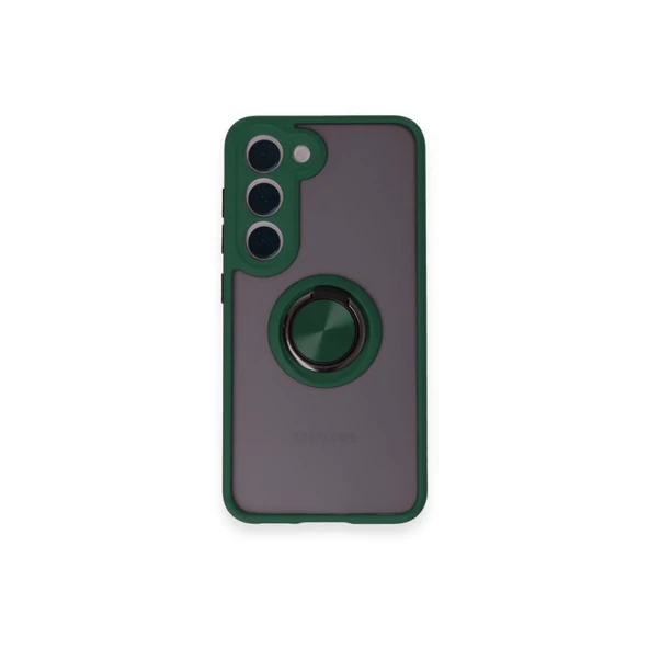 Samsung Galaxy M15 Kılıf Montreal Yüzüklü Silikon Kapak - Yeşil ürün görseli 1