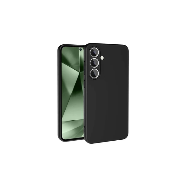 Samsung Galaxy S24 Fe Kılıf Nano İçi Kadife Silikon - Siyah ürün görseli 1