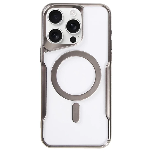 İphone 16 Pro Max Kılıf Boyi Magsafe Silikon Kapak - Titan Gri ürün görseli 1