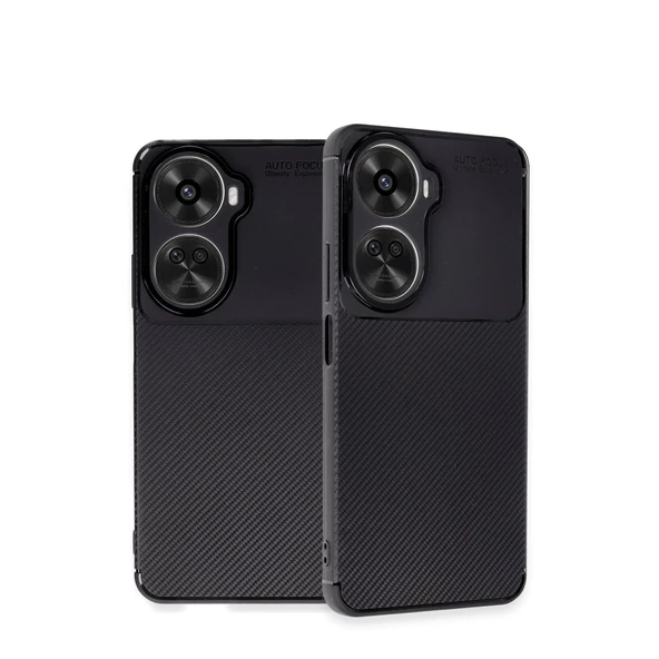 Huawei Nova 12 Se Kılıf Auto Focus Karbon Kapak - Siyah - Resim 3