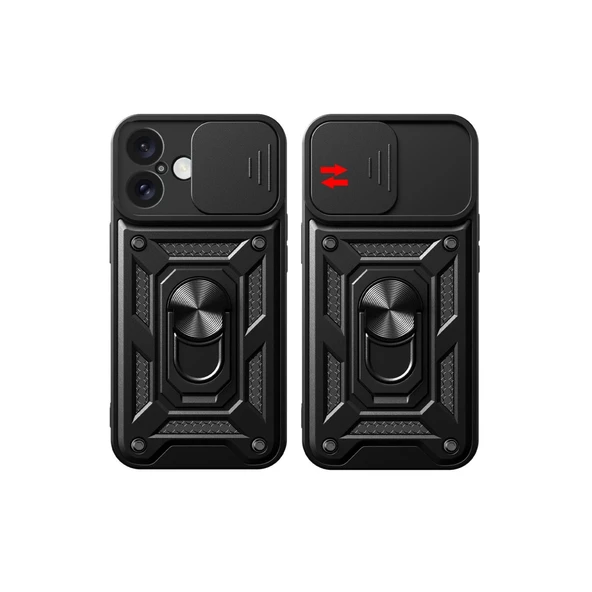 İphone 16 Kılıf Pars Lens Yüzüklü Silikon - Yeşil - Resim 2