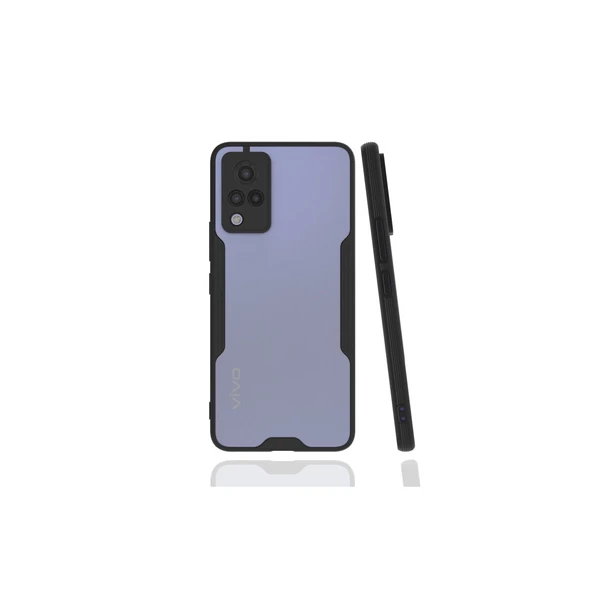 Vivo V21 Kılıf Platin Silikon - Siyah ürün görseli 1
