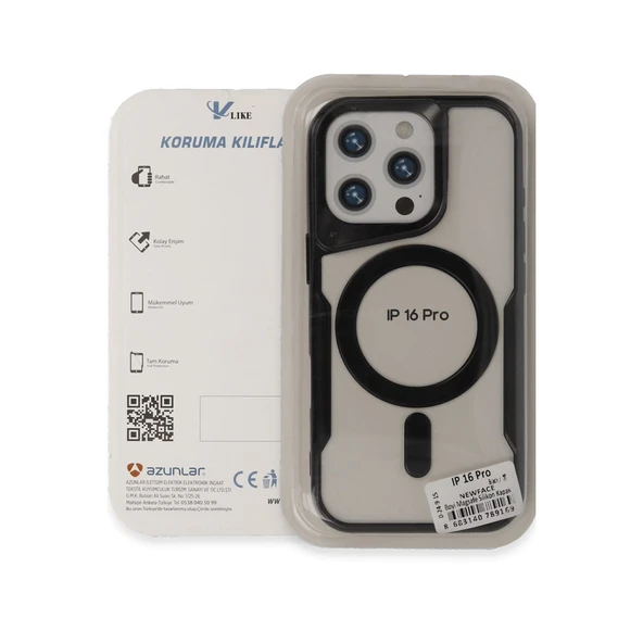 İphone 16 Pro Max Kılıf Boyi Magsafe Silikon Kapak - Siyah - Resim 3