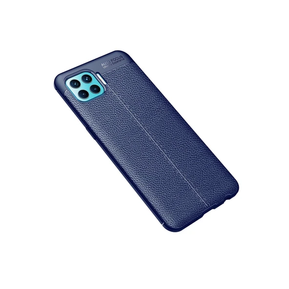 Oppo Reno 4 Lite Kılıf Auto Focus Kapak - Lacivert - Resim 2
