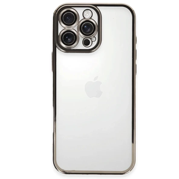 İphone 16 Pro Max Kılıf Razer Lensli Silikon - Titanyum Gri ürün görseli 1