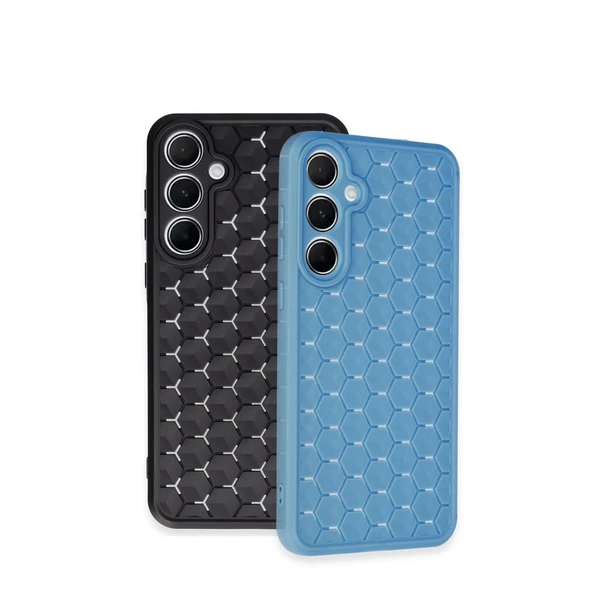 Samsung Galaxy A25 5g Kılıf Petek Silikon Kapak - Lacivert - Resim 3