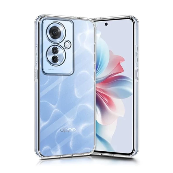 Oppo Reno 11f Kılıf Lüx Şeffaf Silikon - Resim 2