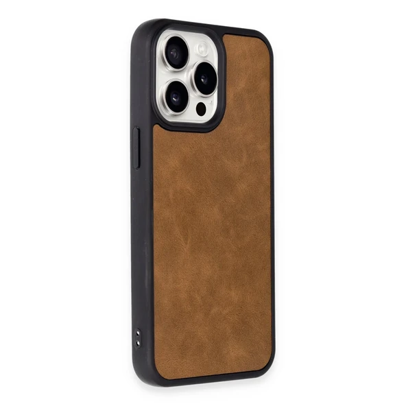 İphone 15 Pro Max Kılıf Aras Deri Kapak - Taba - Resim 2
