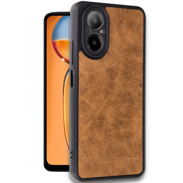 Realme 12 Lite Kılıf Aras Deri Kapak - Taba - Resim 2