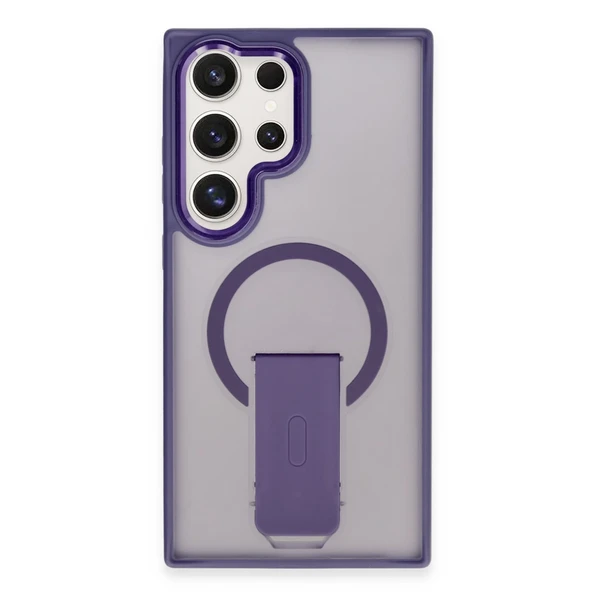 Samsung Galaxy S23 Ultra Tork Magsafe Standlı Kapak - Derin Mor ürün görseli 1