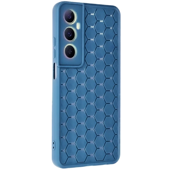 Realme C65 Kılıf Petek Silikon Kapak - Mavi ürün görseli 1