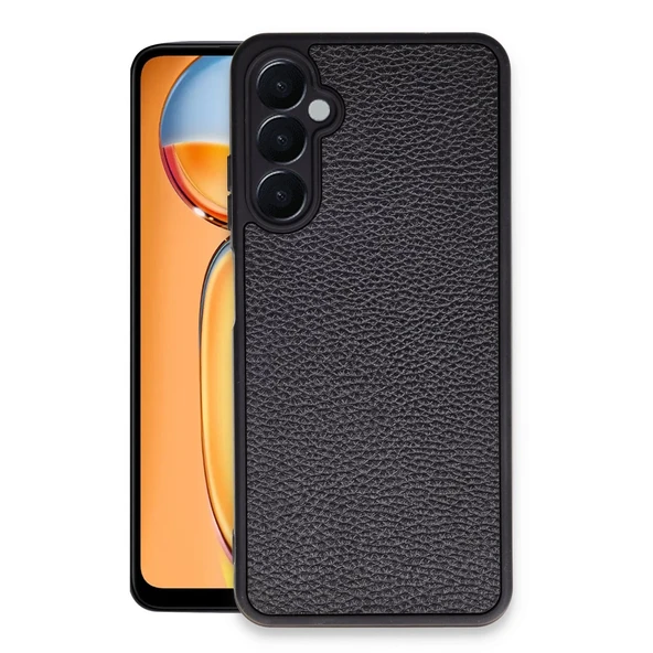 Samsung Galaxy A25 5g Kılıf Aras Deri Kapak - Siyah ürün görseli 1