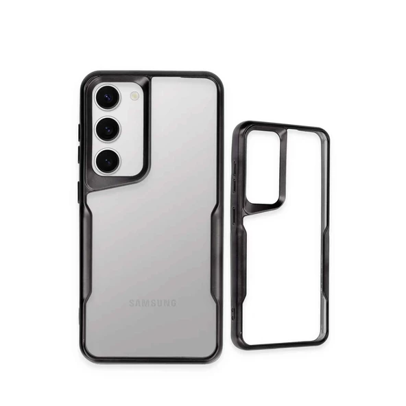 Samsung Galaxy S23 Kılıf Boyi Silikon Kapak - Siyah - Resim 3