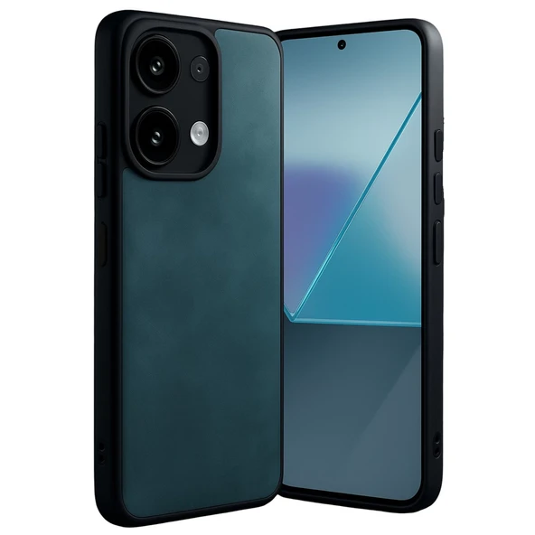 Xiaomi Redmi Note 13 Pro 4g Kılıf Aras Deri Kapak - Koyu Yeşil ürün görseli 1