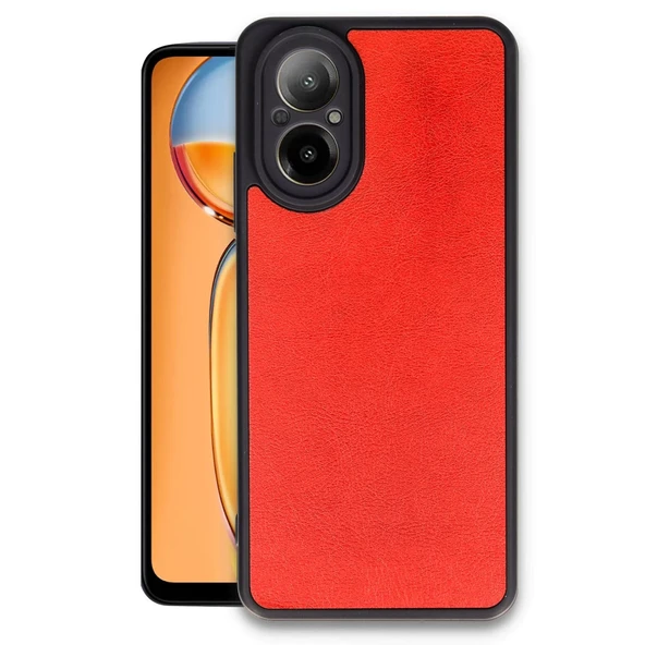 Realme 12 Lite Kılıf Aras Deri Kapak - Kırmızı ürün görseli 1